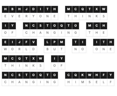 Cryptogram puzzle