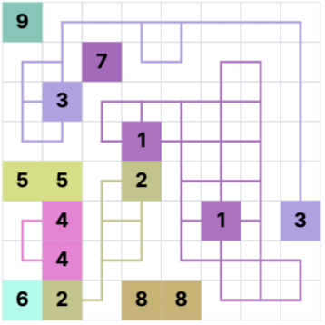 Numberlink puzzle