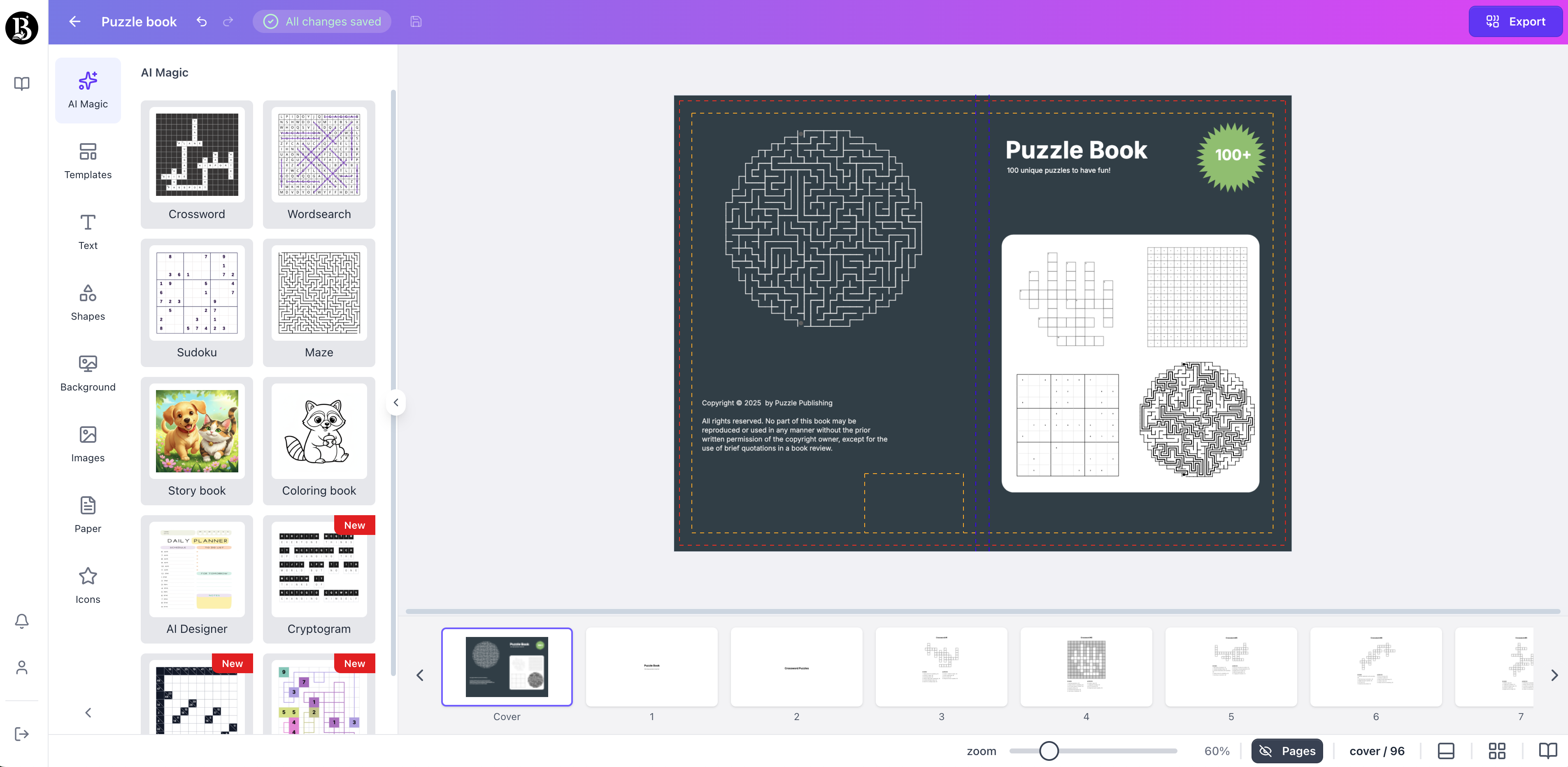 Various book covers generated for KDP
