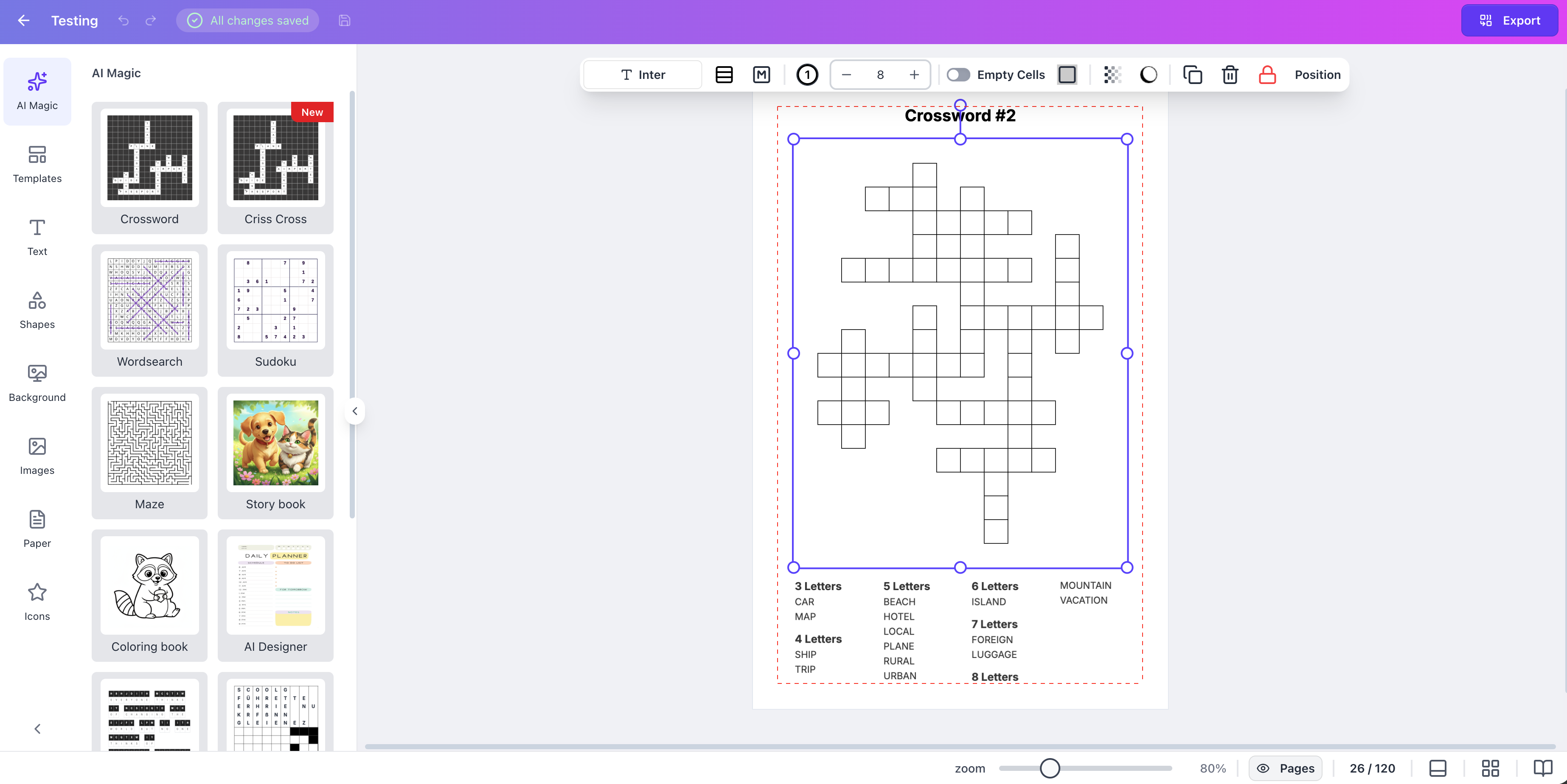 criss cross page generated with booksgenie.ai