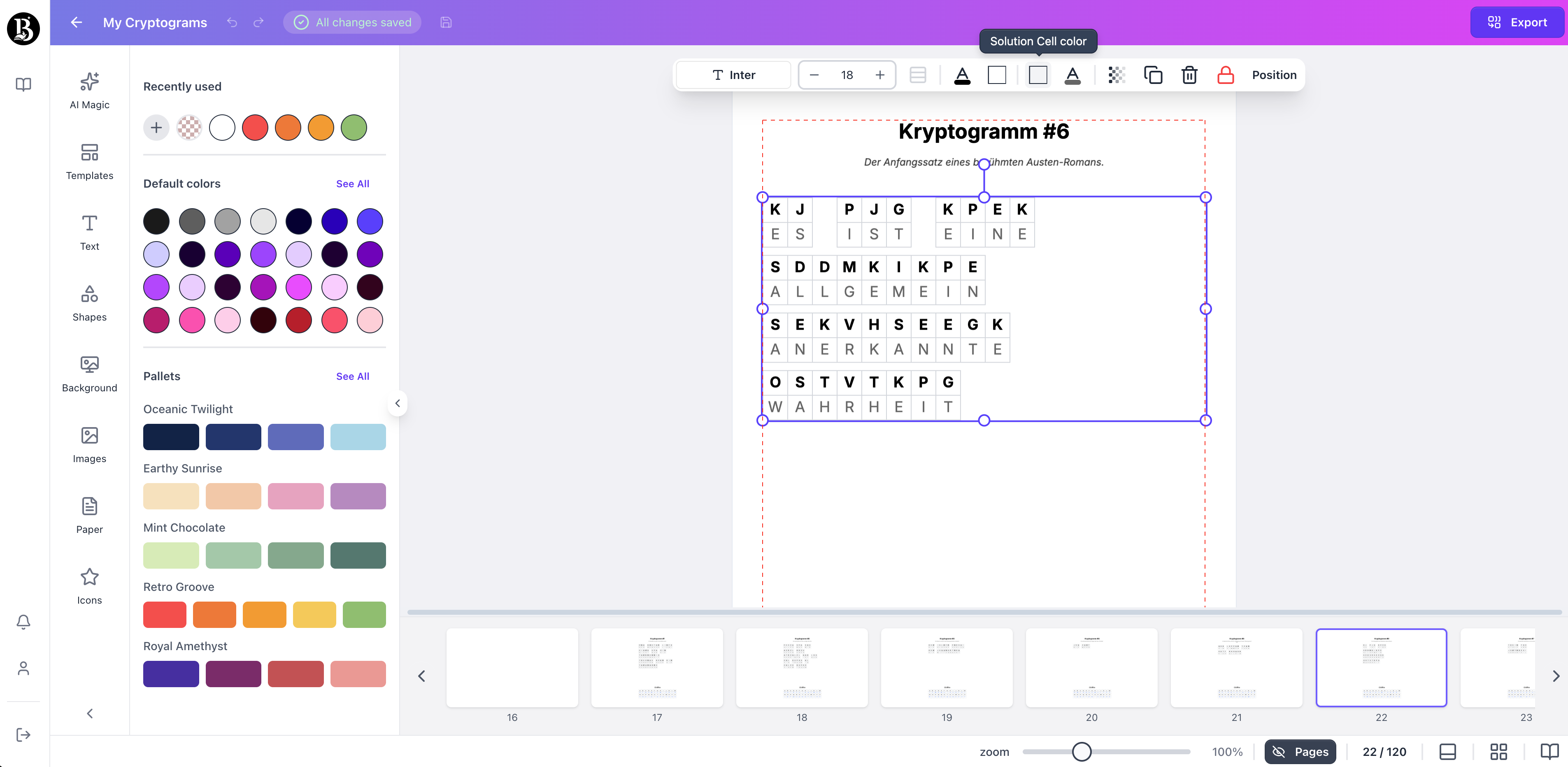 cryptogram page 2 generated with booksgenie.ai