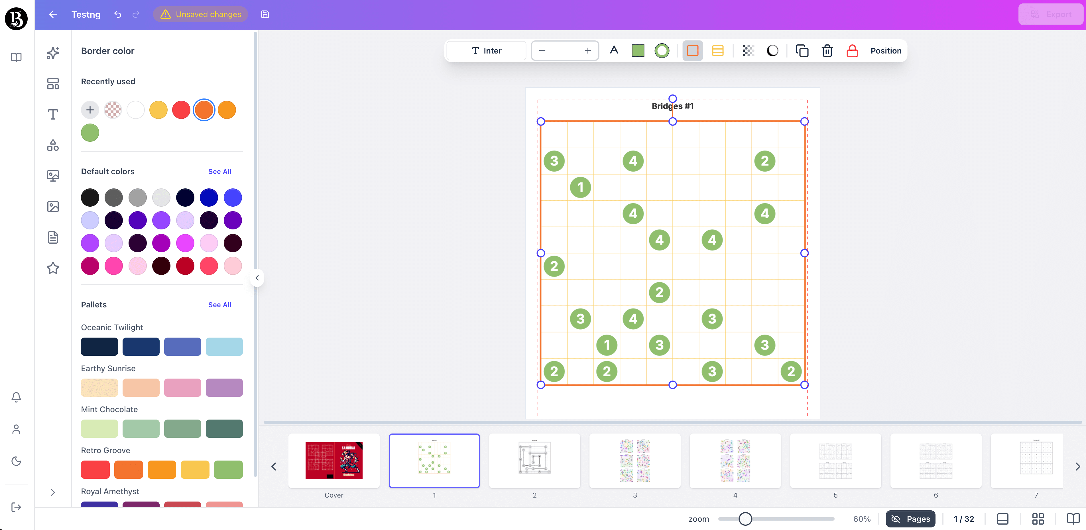 Bridges puzzle page page generated with booksgenie.ai