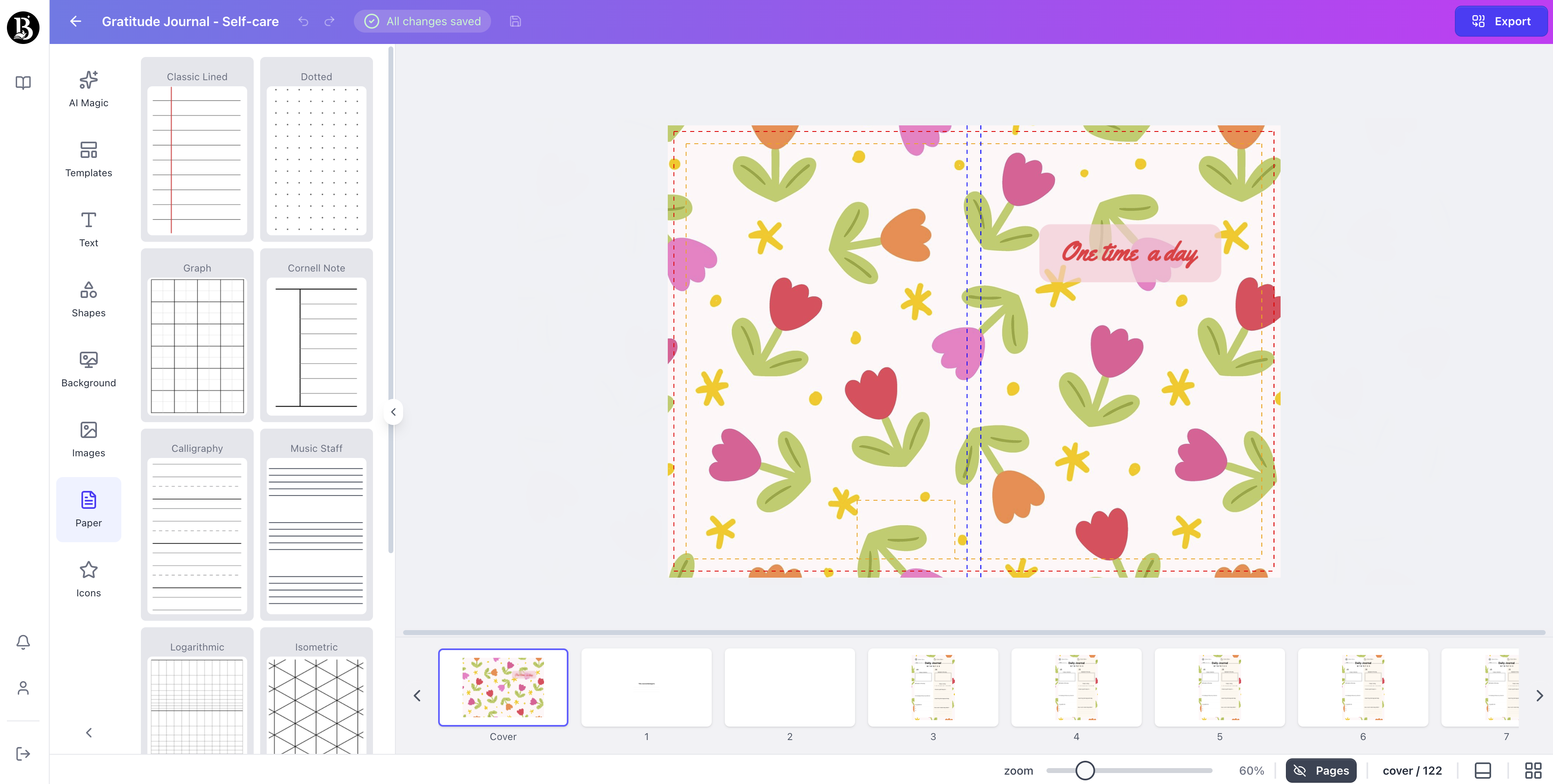booksgenie.ai generated journal page