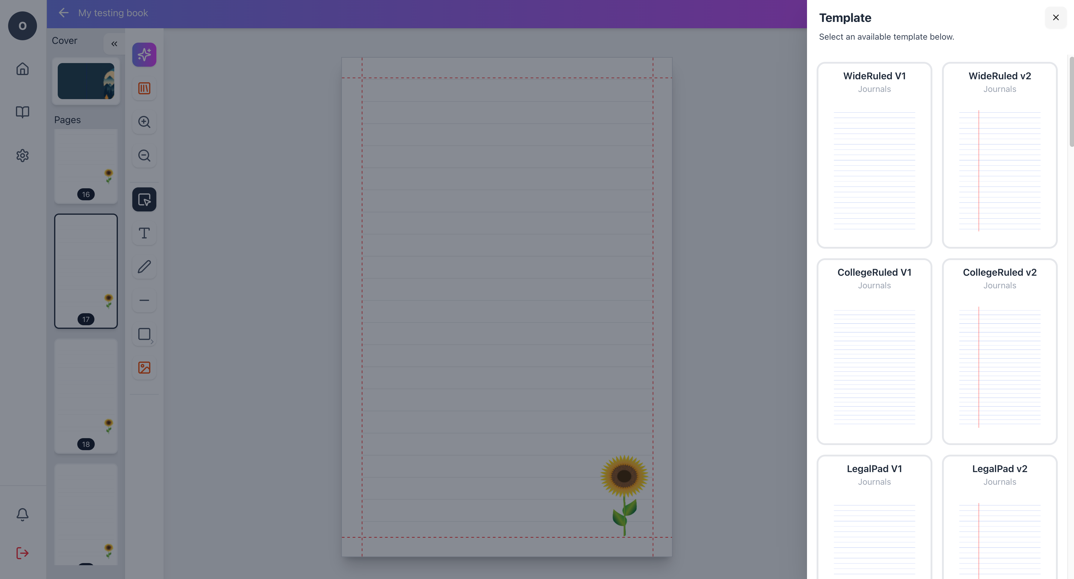 Screenshot of the BooksGenie.ai Export screen